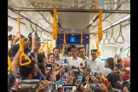 President Joko Widodo inaugurated the first phase of the Jakarta metro on March 24.